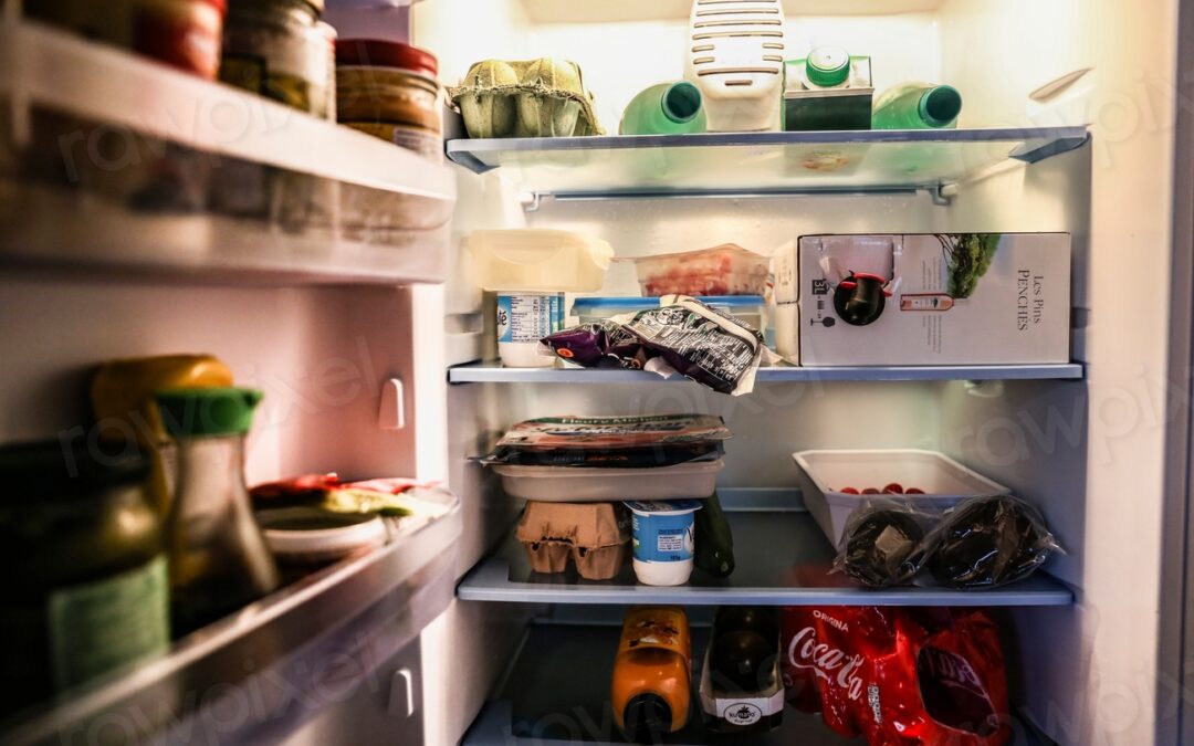 Fridge filled with food
